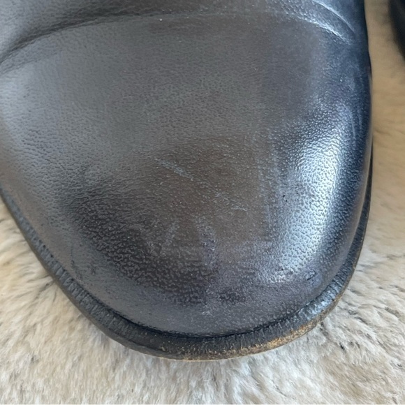 Lorenzo Banfi Classic Dark Blue Leather Men's Shoes Size 9.5 - Picture 4 of 14